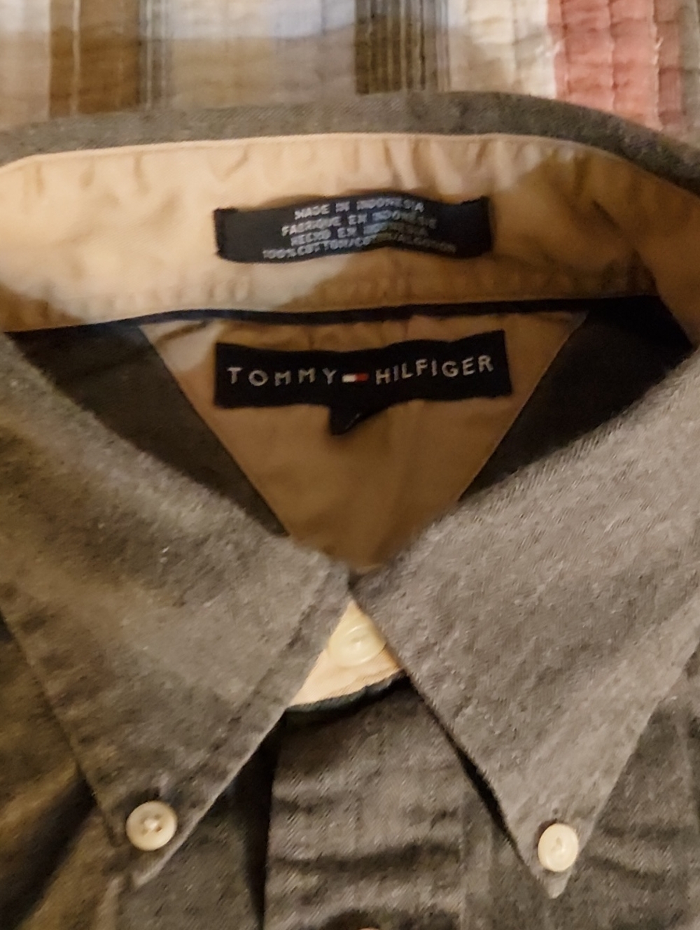 Tommy Hilfiger Gray Lightweight Button-Down Shirt Jacket